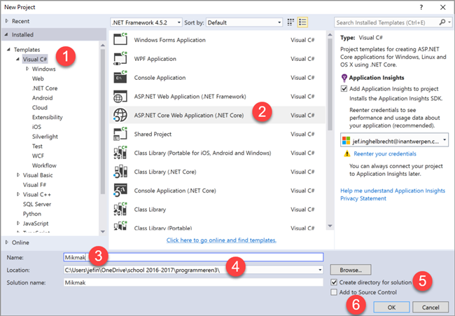 Visual Studio Create New Project Webwinkel